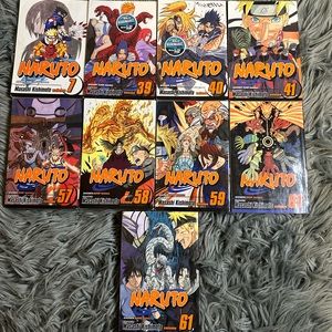 Naruto Manga Volume 7, 39,40,41,57,58,59,60 & 61